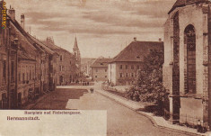 Ok-0399- Romania, Hermannstadt, Sibiu, c.p. necirculata apr.1908: Str. Fleischer foto