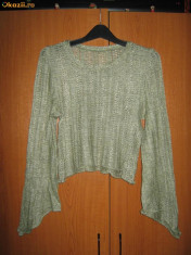 bluza scurta de vara, verde, cu maneci largi, 40_44 foto