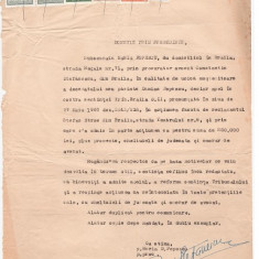 42 Document vechi fiscalizat -Braila- Curte Apel Galati -1940