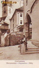 Ok-0458- Romania, Hermannstadt, Sibiu, c.p. necirc. apr.1914: Pempflingergasse foto