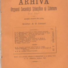 Revista ARHIVA - 1906,Iasi,dir.A.D.Xenopol