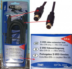 Cablu video S-VHS TECCUS 2m - SIGILAT foto