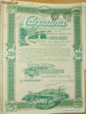 OBLIGATIUNE-&amp;amp;quot; CARPATINA-Industria Forestiera&amp;amp;quot;-1944 foto