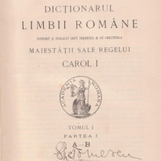 Dictionarul limbii romane Carol I (tomul I - 1913)