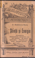 C.Radulescu-Motru / Stiinta si energie (ed.antebelica) foto