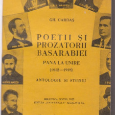 Gh.Cardas / Poetii si prozatorii Basarabiei (editie 1937)