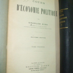 Ch. Gie, Economie politique, 2 tomes, 1923