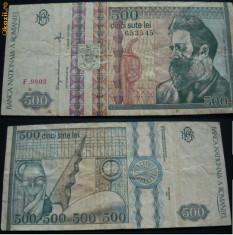 Bancnota Romania 500 lei 1992 foto