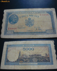 Bancnota Romania 5000 lei 10 oct 1944 foto