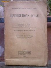 Retele de distributie a apei - Ed. DUNOD - 1932 foto