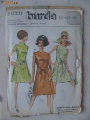 Burda original Moda Vintage tipar 2 marimi, Germania 1960 foto