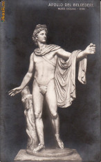 Carte postala veche Muzeu Vatican Statuia Apollo gm 108 redus foto