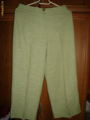 Pantalon verde-bej 3/4 foto