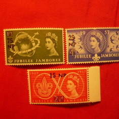 Serie- Jubileul Jambore 1957 MASCAT (colonie engleza),3 val.