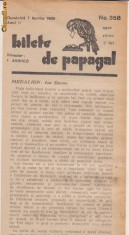 Revista Bilete de papagal (nr.358 din 7 aprilie 1929) foto