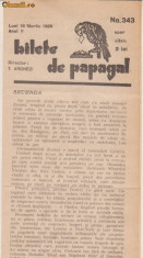 Revista Bilete de papagal (nr.343 din 18 martie 1929) foto