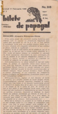 Revista Bilete de papagal (nr.318 din 17 februarie 1929) foto