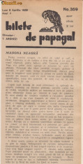 Revista Bilete de papagal (nr.359 din 8 aprilie 1929) foto