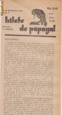 Revista Bilete de papagal (nr.349 din 25 martie 1929) foto