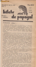 Revista Bilete de papagal (nr.363 din 13 aprilie 1929) foto