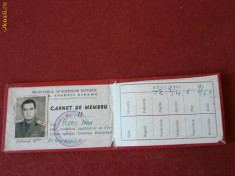 CARNET DE MEMBRU AMICII CLUBULUI DINAMO 1967 foto