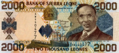 Sierra Leone 2000 leones 2006 unc foto