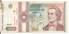 LL bancnota Romania 1000 lei 1991 foto