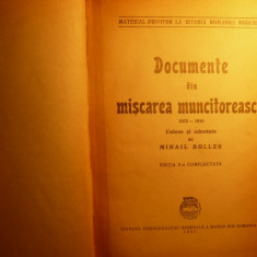 MIHAI ROLLER ''Documente din miscarea muncitoreasca - 1872-1916