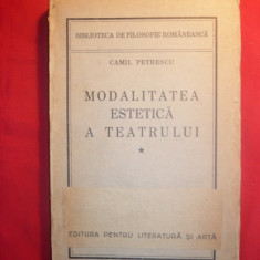 Camil Petrescu - Modalitatea Estetica a Teatrului -1937