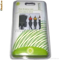 Cablu Xbox 360 la VGA si RCA VGA HD AV cable foto