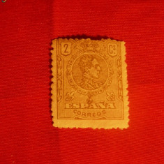 Serie- Alfons XII ,2 cent oliv 1920 ,SPANIA ,1 val. cu sarniera