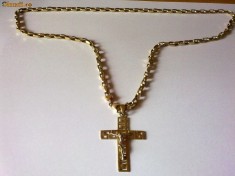 lant de aur 14k+cruciulita..... barbat 15.38g foto