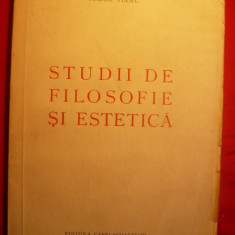 TUDOR VIANU - STUDII DE FILOZOFIE SI ESTETICA - 1939