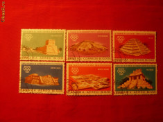 Serie- Olimpiada de la Mexico 1968 Panama ,6 val.stamp. foto