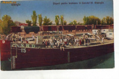 5601 Giurgiu Slepuri pe canalul Sf.Gheorghe 1929 circulata foto