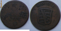 Saxe Weimar Eisenach 3 pfennig 1791 foto