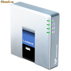 Vand Internet Phone Adapter, cu 2 porturi pentru VoIP Linksys foto