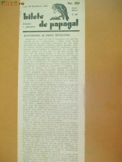 Revista Bilete de papagal nr 251 1928 foto