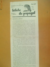 Revista Bilete de papagal nr 317 1929