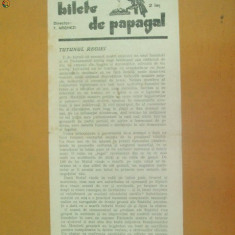 Revista Bilete de papagal nr 317 1929