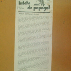 Revista Bilete de papagal nr 289 1929