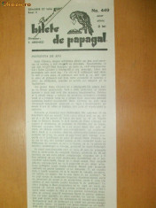 Revista Bilete de papagal nr 449 1929 foto