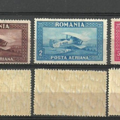 Romania 1928 - C. RAIU, POSTA AERIANA filigran ORIZONTAL, cu sarniera, DB14/N13