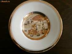 farfurie DECO (portelan placat cu aur)
