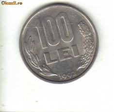 bnk mnd romania 100 lei 1992 , varianta 2 foto