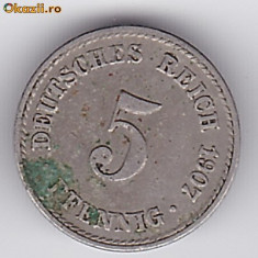 *Germania 5 PFENNIG 1907 A foto