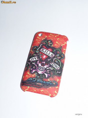 CARCASA iPHONE 3Gs 3G - ED HARDY LOVE KILLS ORANGE foto