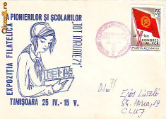 Ok-0519- Ro, Timisoara, plic circ. 1971, stamp. spec. Expo Filatelica Pionieri foto