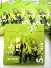 cartele Cosmote SIGILATE CU NUMAR SI 5 EURO CREDIT INCLUS !!! foto