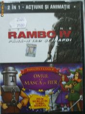 2 IN 1 RAMBO IV / OMUL CU MASCA DE FIER (DVD) SIGILAT!!! foto